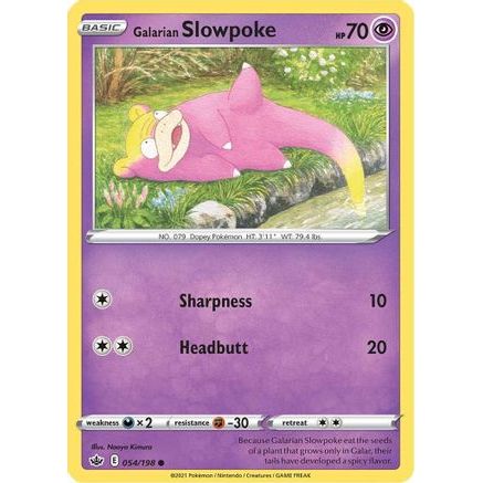 Galarian Slowpoke 54/198 - SWSH06 Chilling Reign Reverse Holofoil
