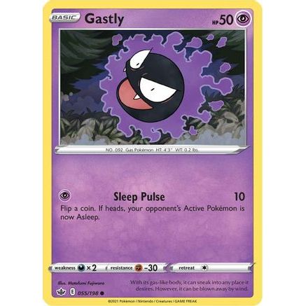 Gastly 55/198 - SWSH06 Chilling Reign Reverse Holofoil