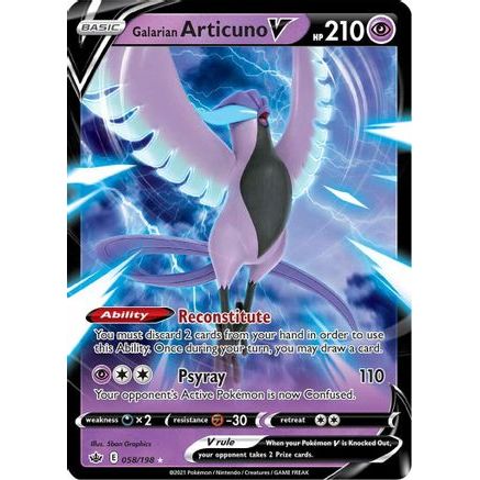 Galarian Articuno V 58/198 - SWSH06 Chilling Reign Holofoil