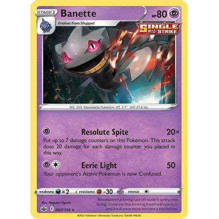 Banette 63/198 - SWSH06 Chilling Reign