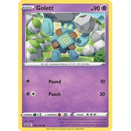 Golett 65/198 - SWSH06 Chilling Reign