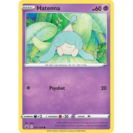 Hatenna 71/198 - SWSH06 Chilling Reign Reverse Holofoil