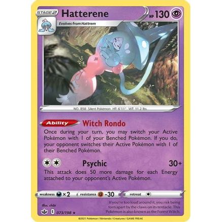 Hatterene 73/198 - SWSH06 Chilling Reign Reverse Holofoil