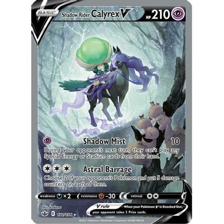 Shadow Rider Calyrex V (Alternate Full Art) 172/198 - SWSH06 Chilling Reign Holofoil