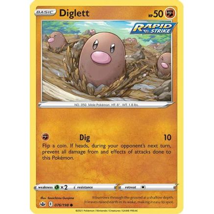 Diglett 76/198 - SWSH06 Chilling Reign