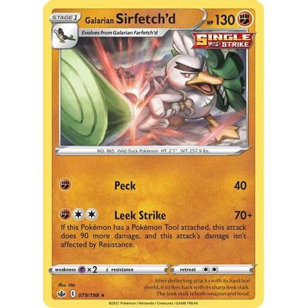 Galarian Sirfetch'd 79/198 - SWSH06 Chilling Reign Reverse Holofoil