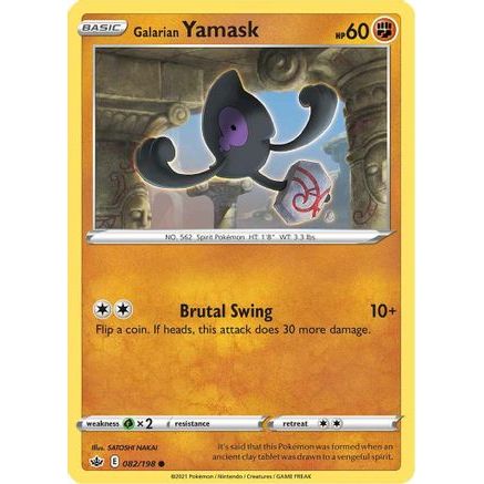 Galarian Yamask 82/198 - SWSH06 Chilling Reign Reverse Holofoil
