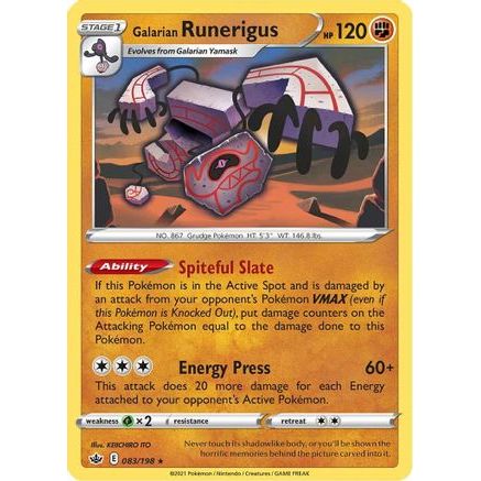 Galarian Runerigus 83/198 - SWSH06 Chilling Reign Reverse Holofoil