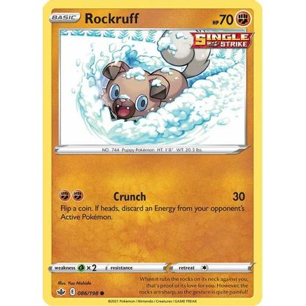 Rockruff 86/198 - SWSH06 Chilling Reign Reverse Holofoil