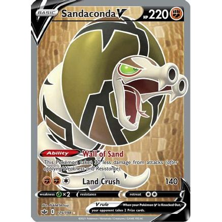 Sandaconda V (Full Art) 175/198 - SWSH06 Chilling Reign Holofoil