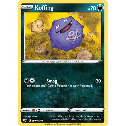 Koffing 94/198 - SWSH06 Chilling Reign Reverse Holofoil