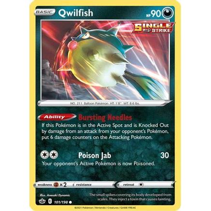 Qwilfish 101/198 - SWSH06 Chilling Reign Reverse Holofoil