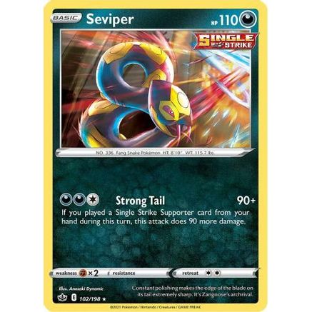 Seviper 102/198 - SWSH06 Chilling Reign Reverse Holofoil