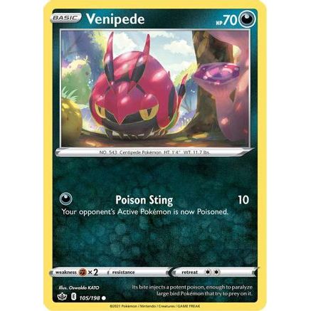 Venipede 105/198 - SWSH06 Chilling Reign