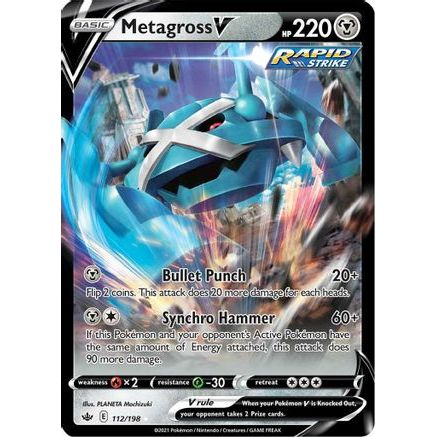 Metagross V 112/198 - SWSH06 Chilling Reign Holofoil