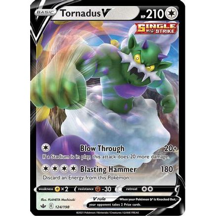 Tornadus V 124/198 - SWSH06 Chilling Reign Holofoil