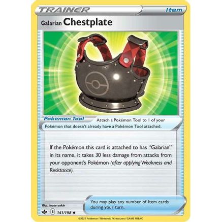 Galarian Chestplate 141/198 - SWSH06 Chilling Reign Reverse Holofoil