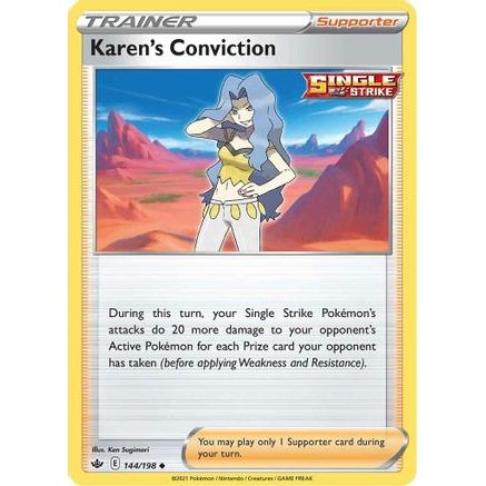 Karen's Conviction 144/198 - SWSH06 Chilling Reign Reverse Holofoil
