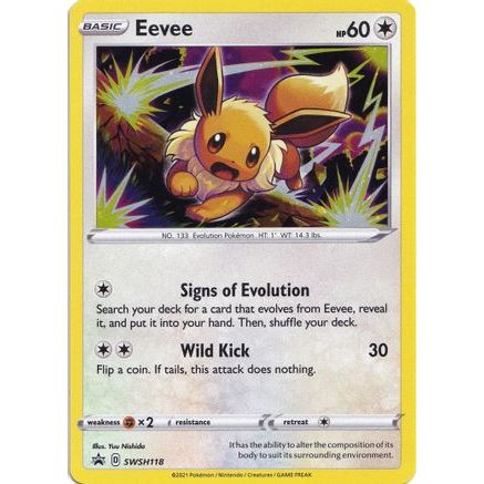Eevee - SWSH118 SWSH118/307 - SWSH Sword & Shield Promo Cards Holofoil