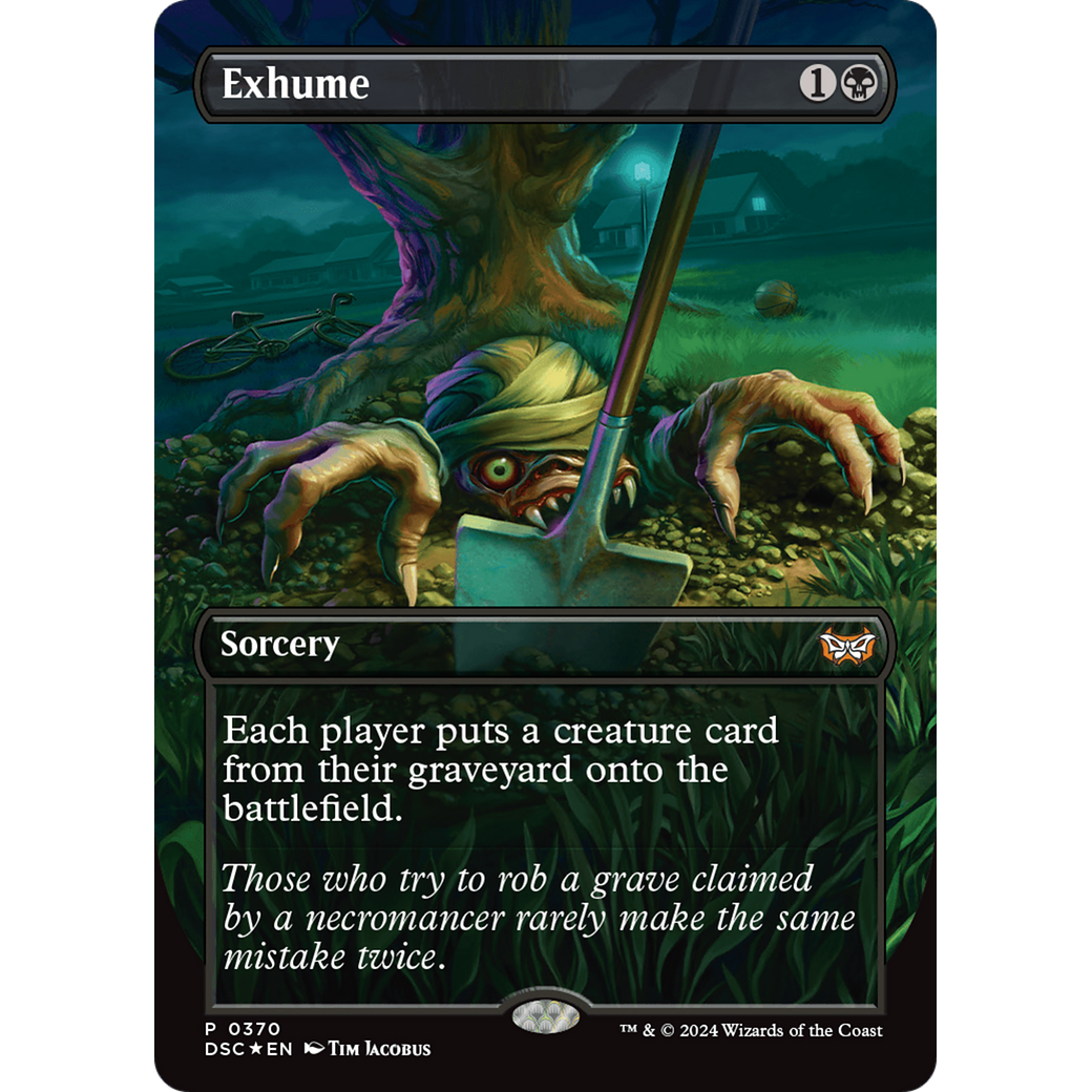 Exhume (DSC-370) - Duskmourn: House of Horror Commander (Borderless) Foil