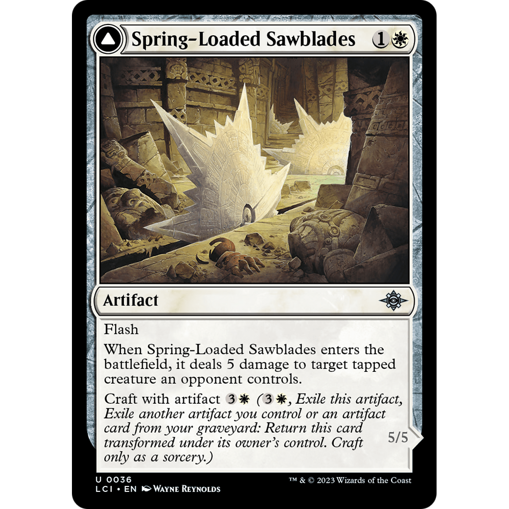 Spring-Loaded Sawblades // Bladewheel Chariot (LCI-036) - The Lost Caverns of Ixalan Foil