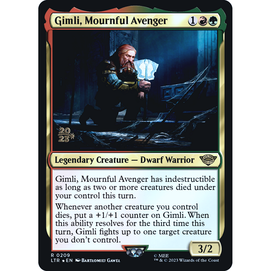 Gimli, Mournful Avenger (PRE-209S) - Tales of Middle-earth Promos Foil