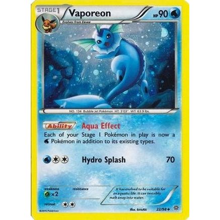 Vaporeon - 22/98 (Cosmos Holo) 22 - Miscellaneous Cards & Products Holofoil