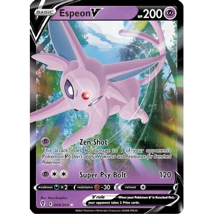 Espeon V 64/203 - SWSH07 Evolving Skies Holofoil