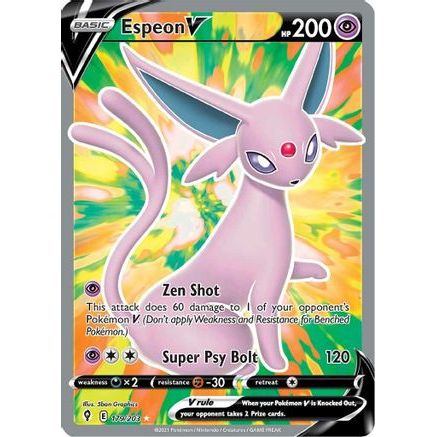 Espeon V (Full Art) 179/203 - SWSH07 Evolving Skies Holofoil
