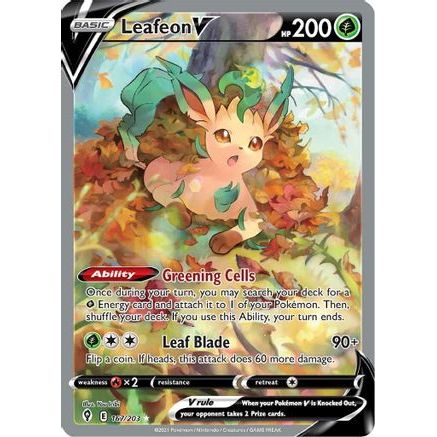 Leafeon V (Alternate Full Art) 167/203 - SWSH07 Evolving Skies Holofoil