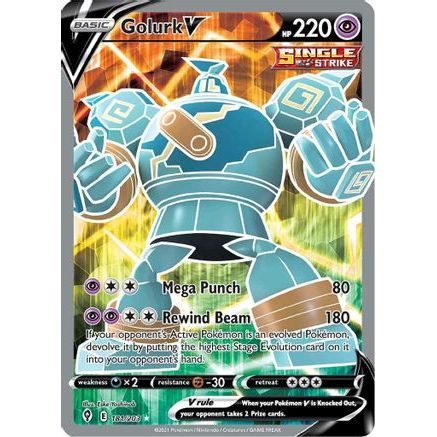 Golurk V (Full Art) 181/203 - SWSH07 Evolving Skies Holofoil