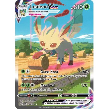 Leafeon VMAX (Alternate Art Secret) 205/203 - SWSH07 Evolving Skies Holofoil