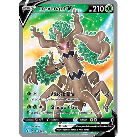 Trevenant V (Full Art) 168/203 - SWSH07 Evolving Skies Holofoil