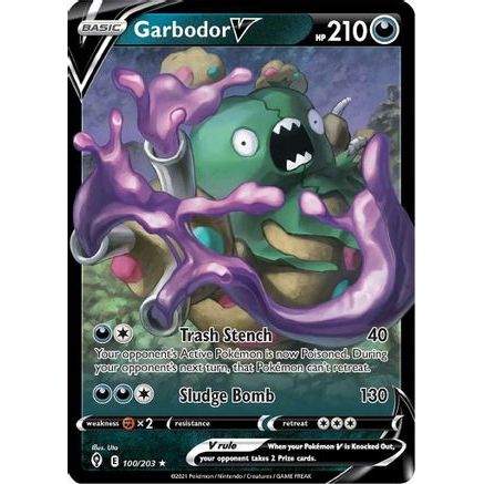 Garbodor V 100/203 - SWSH07 Evolving Skies Holofoil