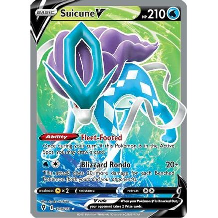 Suicune V (Full Art) 173/203 - SWSH07 Evolving Skies Holofoil