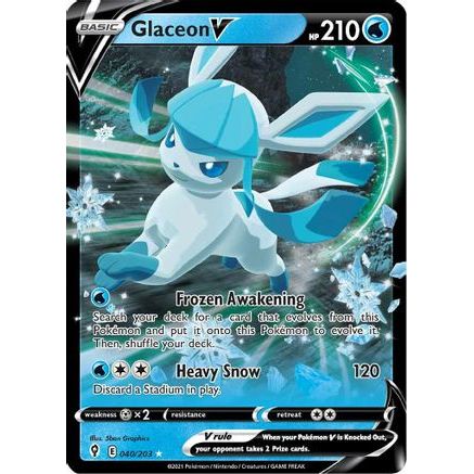 Glaceon V 40/203 - SWSH07 Evolving Skies Holofoil