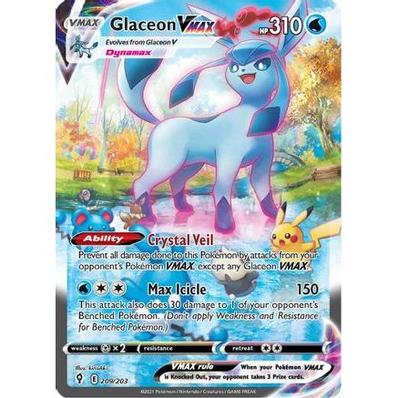 Glaceon VMAX (Alternate Art Secret) 209/203 - SWSH07 Evolving Skies Holofoil
