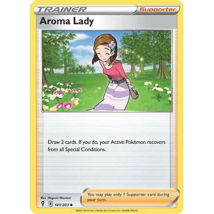 Aroma Lady 141/203 - SWSH07 Evolving Skies Reverse Holofoil