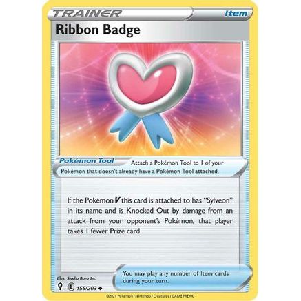 Ribbon Badge 155/203 - SWSH07 Evolving Skies Reverse Holofoil