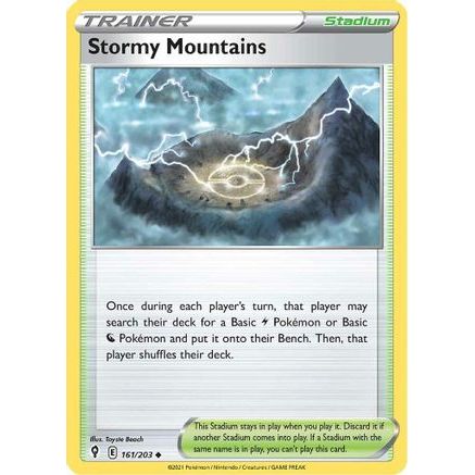 Stormy Mountains 161/203 - SWSH07 Evolving Skies Reverse Holofoil