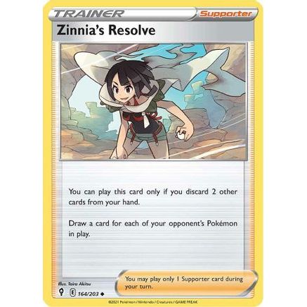 Zinnia's Resolve 164/203 - SWSH07 Evolving Skies