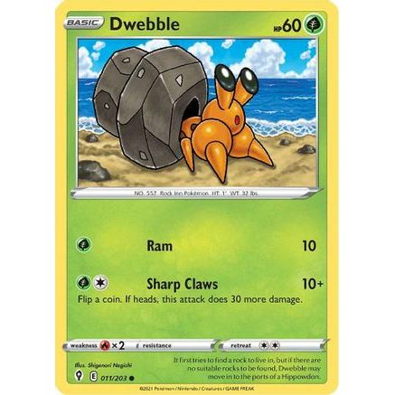 Dwebble 11/203 - SWSH07 Evolving Skies Reverse Holofoil