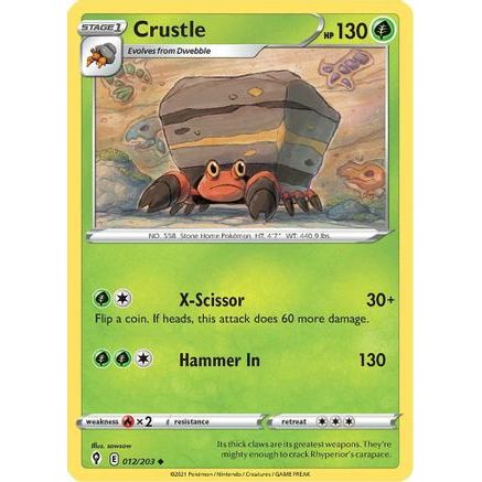 Crustle 12/203 - SWSH07 Evolving Skies Reverse Holofoil