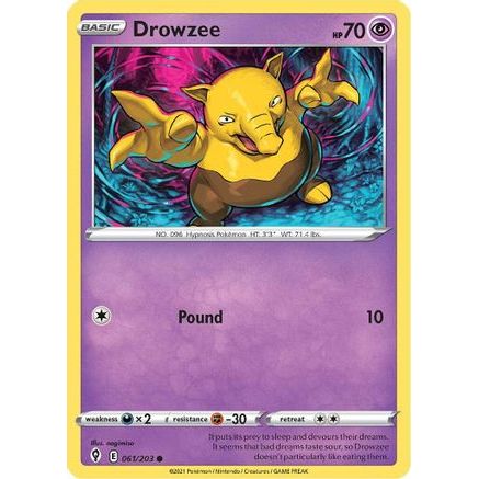 Drowzee 61/203 - SWSH07 Evolving Skies Reverse Holofoil