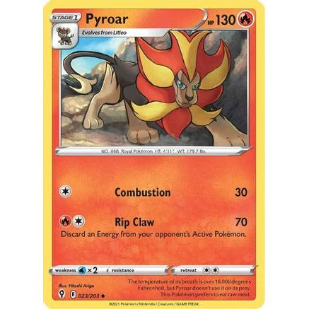 Pyroar 23/203 - SWSH07 Evolving Skies Reverse Holofoil