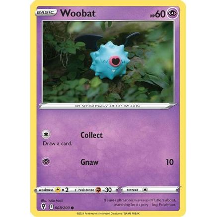 Woobat 68/203 - SWSH07 Evolving Skies Reverse Holofoil