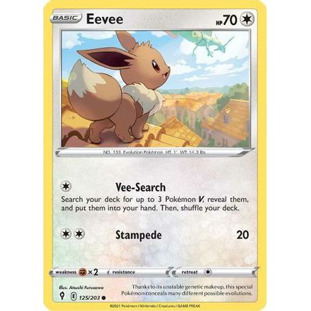 Eevee 125/203 - SWSH07 Evolving Skies Reverse Holofoil