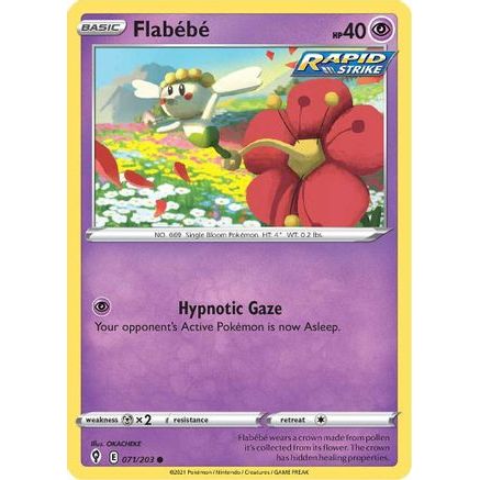 Flabebe 71/203 - SWSH07 Evolving Skies Reverse Holofoil