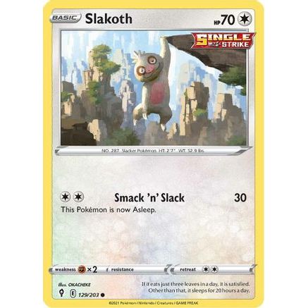 Slakoth 129/203 - SWSH07 Evolving Skies