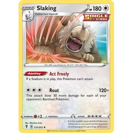 Slaking 131/203 - SWSH07 Evolving Skies Holofoil